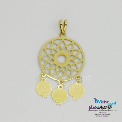 Gold Pendant - Dream Catcher Design-MM1671